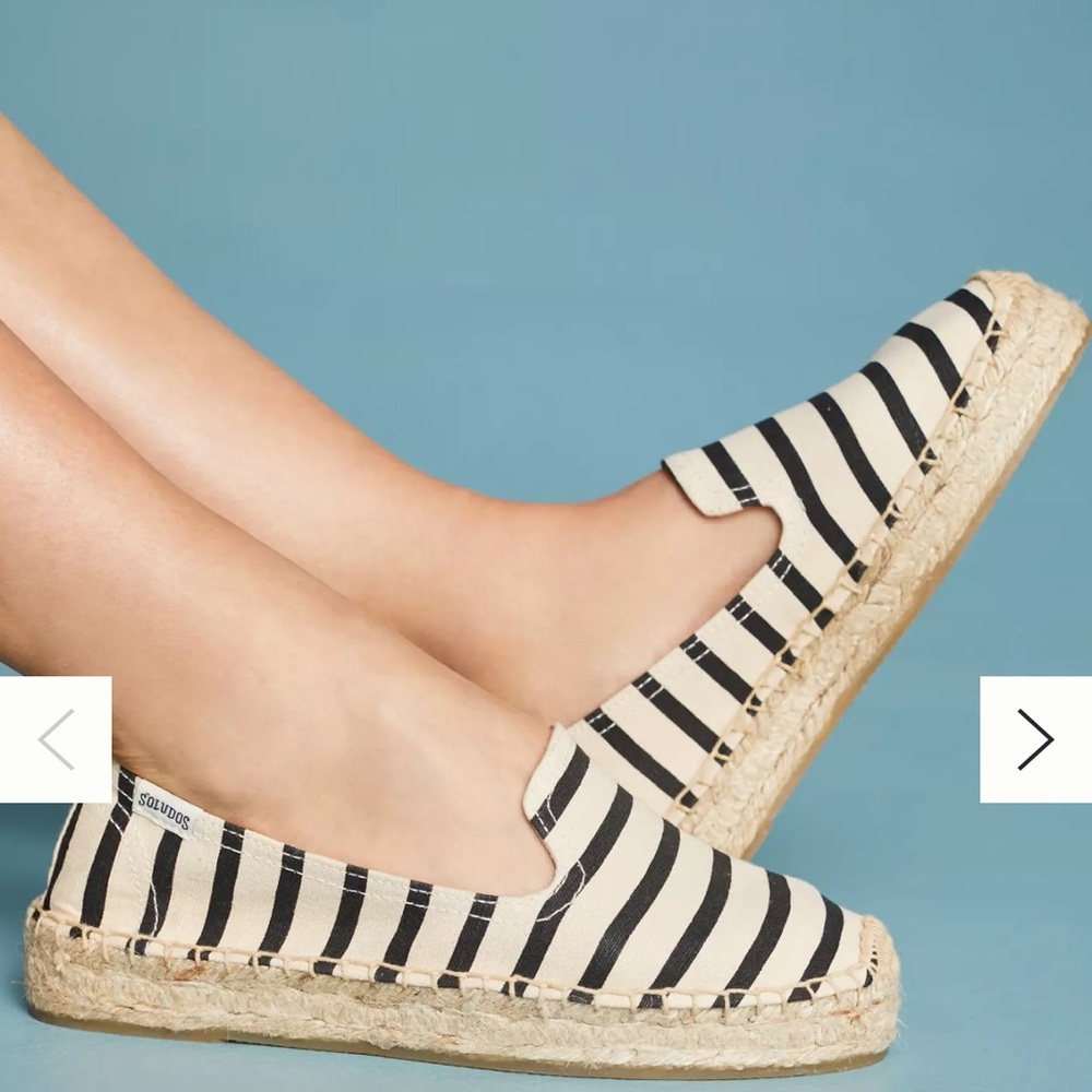 Soludos Navy & Cream Striped Espadrille Slip-On
